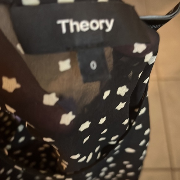 Theory Marah Star Dress in Black & Ivory - Picture 9 of 10